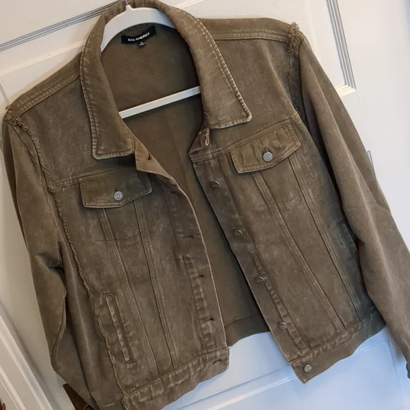 525 French Terry Olive Drab Green Denim Jacket XL - Picture 9 of 12